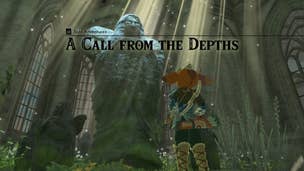 Link starts the 'A Call from the Depths' side quest in The Legend of Zelda: Tears of the Kingdom