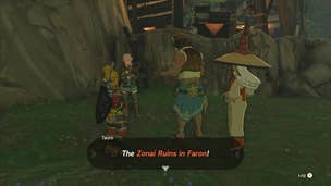 Link speaks with Paya and Tauro in The Legend of Zelda: Tears of the Kingdom