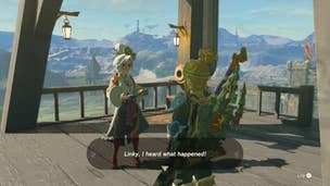 Link speaks with Purah in 
The Legend of Zelda: Tears of the Kingdom